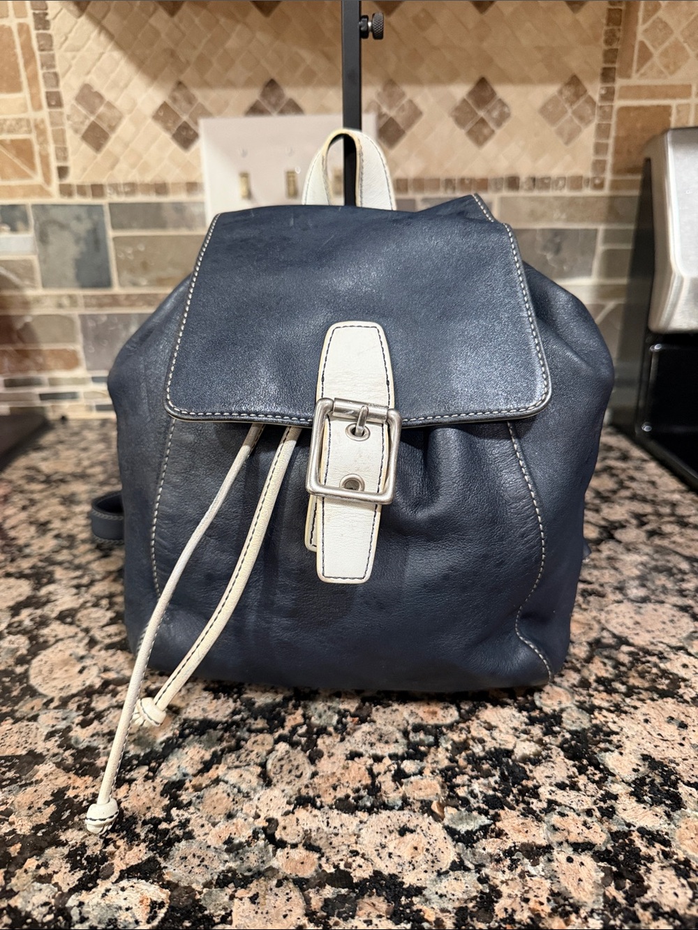 Coach vintage navy blue Legacy Small Backpack
